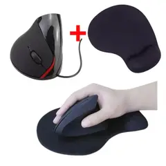 OEM - Mouse Vertical Rápido y Ergonómico + Pad con Reposamuñeca
