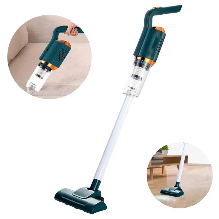 Aspiradora Portátil Inalámbrica Recargable 120W 2 en 1 Multifuncional Hogar Auto - Verde - M