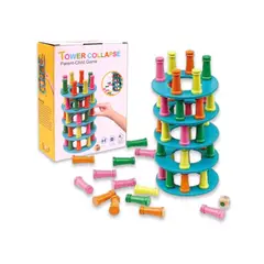 GENERICO - Juego Didáctico de Equilibrio Desafío Colorido Yenga para Niños