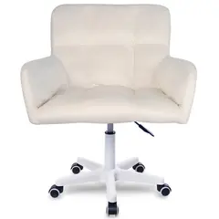 BUCKINGHAM - Silla Giratoria de Escritorio Oficina Curve Blanca