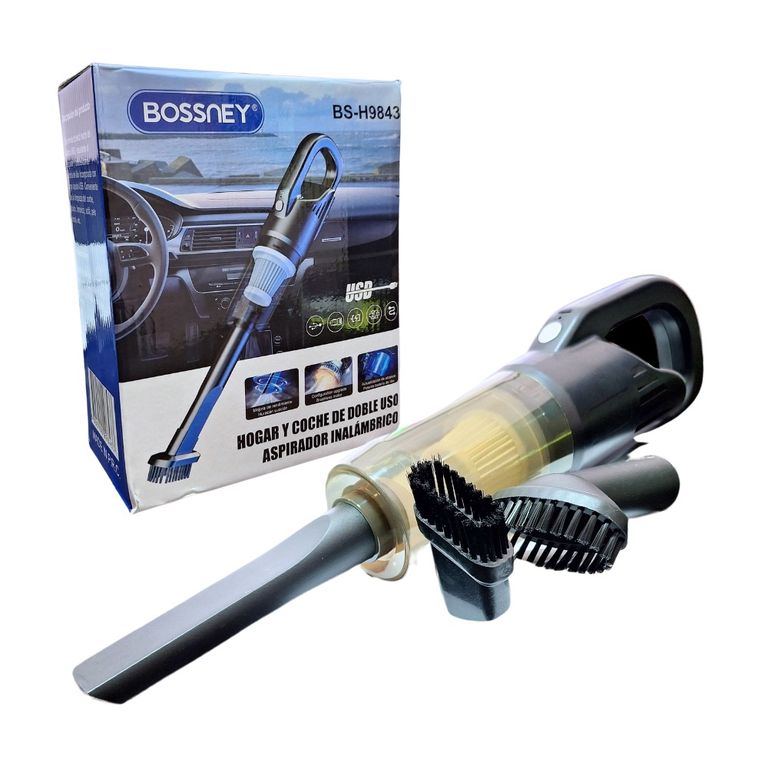 Aspiradora Portatil Recargable para Auto y Hogar Bossney