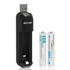 BESTON - C8018B 2PCS Ni-MH AAAA BATERIA USB CARGADOR