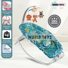 BABY - Silla Mecedora con Bandeja de Comer «OCEAN» Didáctico Blue