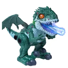 GENERICO - Dino Verde con Alas Robóticas Luces Sonido y Acción Dinámica
