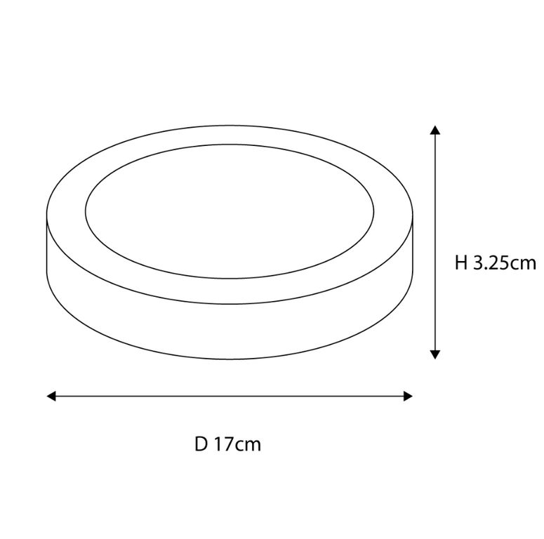 Panel Led Adosable 12W Luz Blanca
