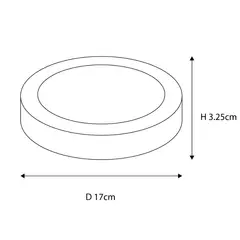 GENERICO - Panel Led Adosable 12W Luz Blanca