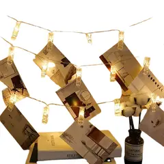 GENERICO - Gancho LED para Fotos – 3 Metros (con corriente eléctrica)