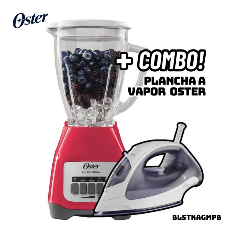 LICUADORA 2 VELOCIDADES 550W SANDIA - BLSTKAGMPB + PLANCHA