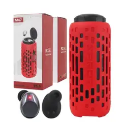 GENERICO - AUDIFONOS BLUETOOH CON PARLANTE M47 COLOR ROJO