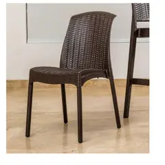 TU MESITA - Silla Clásica estilo Ratán Yoli color Marrón Sin brazos