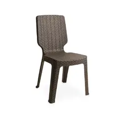 TU MESITA - Silla Multiusos estilo Ratán Málaga color Marrón