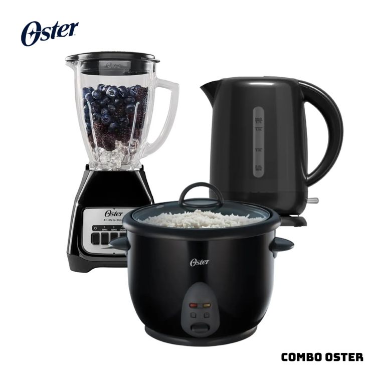 COMBO ARROCERA + HERVIDOR + LICUADORA - NEGRO