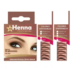 GENERICO - KIT DE 2 CEJAS MARRÓN OSCURO + CEJAS CAFÉ OSCURO - HENNA