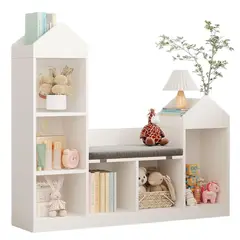 GENERICO - Estante Multiusos con Asiento Infantil Nohemy - Vaquita Home