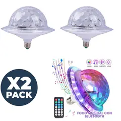 OEM - X2 Luz LED Fiesta UFO con Bluetooth y Efecto Bola de Cristal Mágica