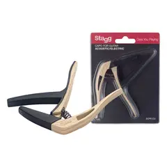 STAGG - SCPX-CU CLWOOD Capotraste Curvo Color Madera Clara