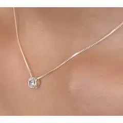 GENERICO - Collar pasante punto de luz plata 950