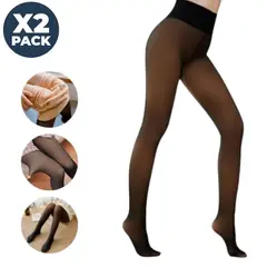 OEM - Pack 2 Pantys Térmicos Lycra Microporo para Invierno Adultos