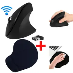OEM - Combo Mouse Vertical Inalámbrico y Pad Ergonómico para Confort Total