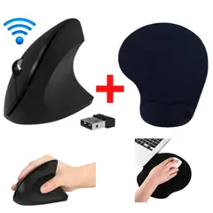 OEM - Combo Ergonómico Mouse Vertical + Mouse Pad Antifatiga