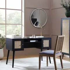 R&R MUEBLES - Escritorio Vintage Niisato Negro