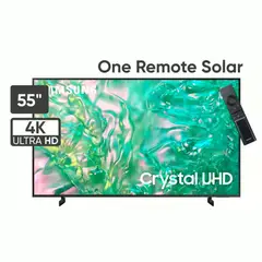 SAMSUNG - Televisor 55 Crystal Uhd Du8000 4k Tizen Os Smart Tv 2024 control de voz recarga solar bluetooth
