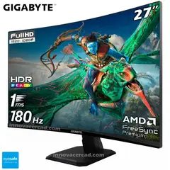 GIGABYTE - Monitor Curvo GS27FC 27” FHD 180Hz 1ms HDR FreeSync