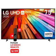 LG - TELEVISOR 75” LED UHD 4K THINQ AI 75UT8050PSB 2024