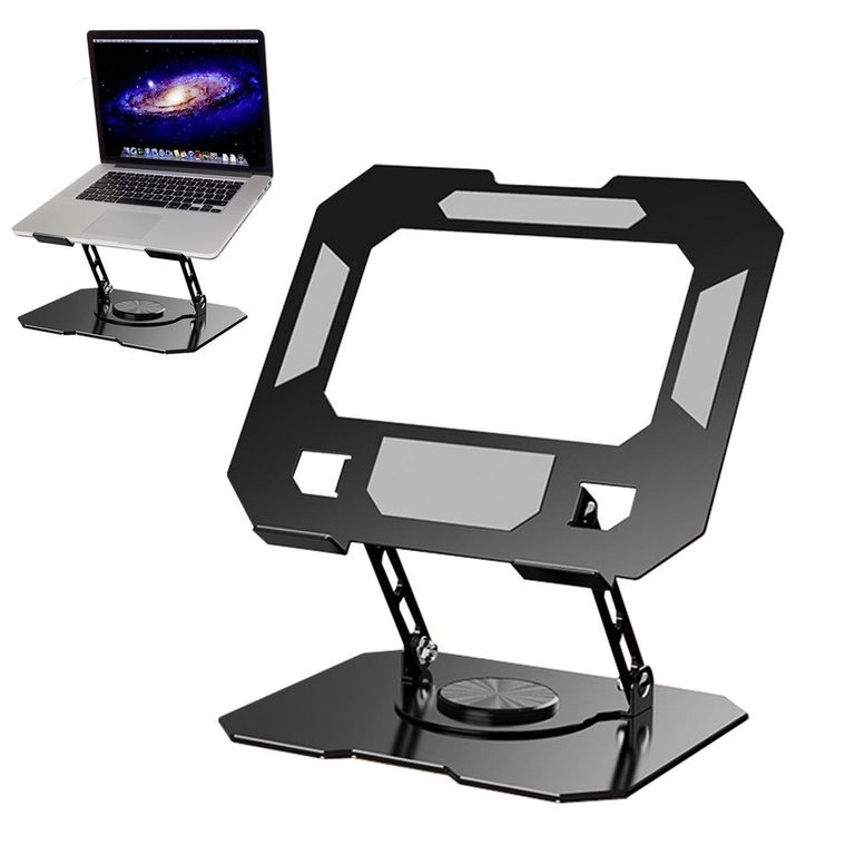 Soporte Para Laptop Giratoria 360° - Hasta 16 Pulg - Negro