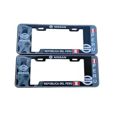 GENERICO - Portaplaca Europea Modelo Nissan Negro 2pc