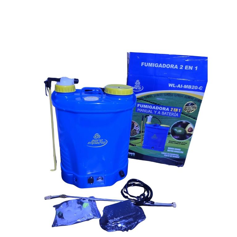 Mochila Fumigadora Manual y a Bateria 2 EN 1 Agro Impacto 20 Litros