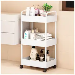 KELLER - Carrito Organizador 3 Niveles con Ruedas para Baño BL AY8