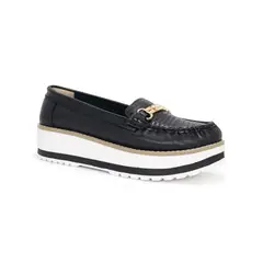PAR&SS - Mocasines De Cuero Mujer PA24I2-537 Negro