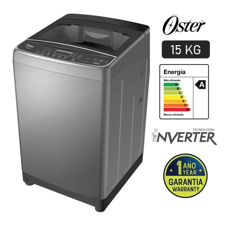 Lavadora 15 Kg Carga Superior OS-PWSMD15WBSI Black Inox