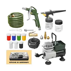 GENERICO - Kit de Minicompresora con Aerografos