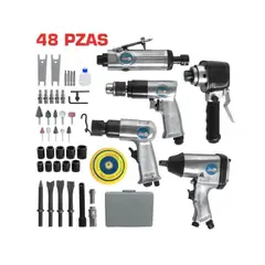 GENERICO - Kit de Herramientas Neumaticas de 48 piezas