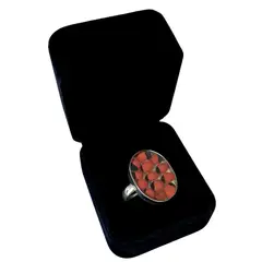 GENERICO - Anillo Mujer Oval Huayruro Regalo Novia Mamá Joya Plata 950