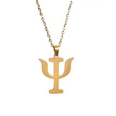 GENERICO - Collar símbolo psi psicología regalo psicólogo dorado