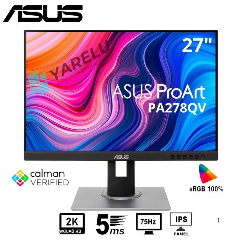 Monitor Profesional ProArt PA278QV 27 2k IPS 100% sRGB