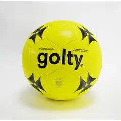 GOLTY - PELOTA DE FUTBOL TRADITIONAL PU AMARILLO - TALLA 5