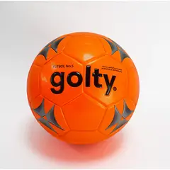 GOLTY - PELOTA DE FUTBOL TRADITIONAL PU NARANJA - TALLA 5