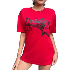 ENGELL - Polo Oversize 23 Stars Rojo
