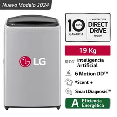 LG - Lavadora de Carga Superior 19 Kg Gris WT19DV6T