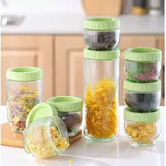 GENERICO - Frasco de vidrio apilable