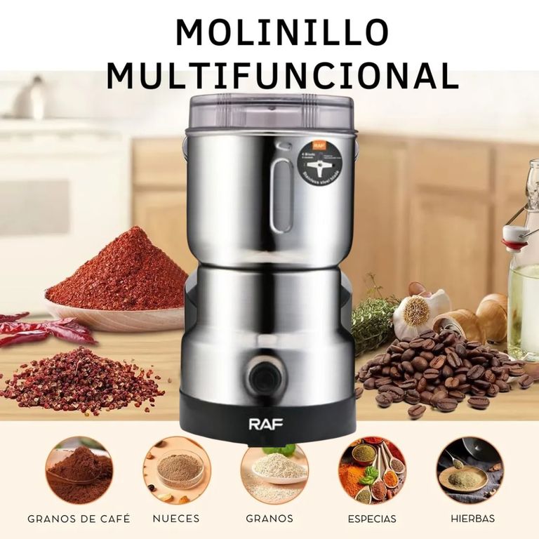 Molinillo Eléctrico De Café Granos Semillas Premium RAF 4 Aspas 300W