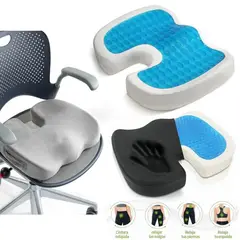 GENERICO - Cojin asiento con gel ortopedico cervical y lumbar