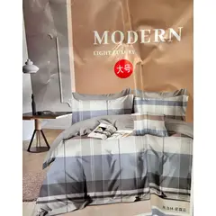 MINGDA - Set de Edredón 2 Pz+ Juego de Sábanas + Funda 100% Algodón