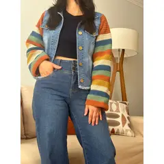GENERICO - Casaca corta jean Crochet