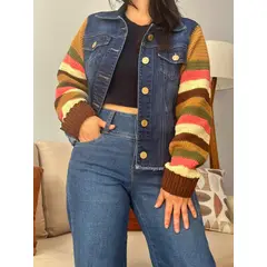 GENERICO - Casaca corta jean Crochet
