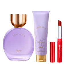 ESIKA - Aura Lila Perfume de Mujer con Locion y Labial
